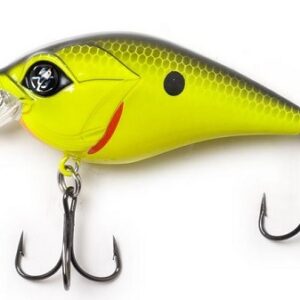 Googan Squad Banger Squarebill Crankbait- Chartreuse Black Back