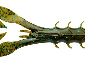 YUM Spine Craw - Green Pumpkin Blue Flake