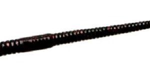 Zoom Shakey Head Worm- Black Red Glitter