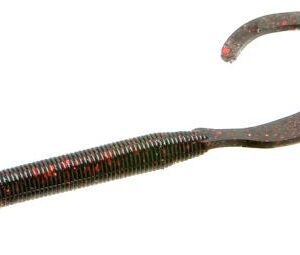 Zoom Curly Tail 4" Black Red Glitter